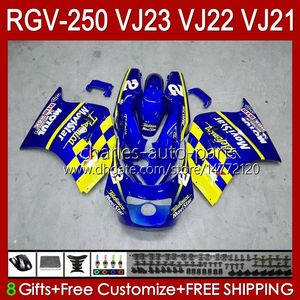 OEM Movistar Blue Body per SUZUKI RVG250 250CC VJ 23 RGV250 SAPC VJ23 Cowling RGV-250CC 1997 1998 Bodywork 107HC.69 RGVT-250 RGVT RGV 250 CC RGV-250 Panel 97 98 Kit carenatura