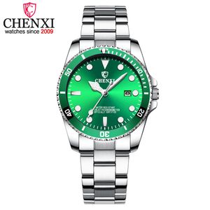 Chenxi Moda Casual Watch Kobiety Złoty Luksusowe Zegarki Kwarcowe Damska Data Zegar Montre Femme Brand Wristwatches 2021 Nowe XFCS Q0524