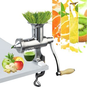 Wheatgrass عصارة الفولاذ الصلب الفاكهة القمح العشب الخضروات عصير البرتقال الصحافة النازع آلة عصير