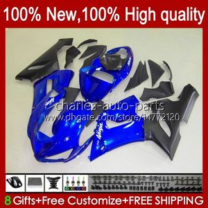 Moto Body for Kawasaki Ninja OEM ZX600C ZX636 ZX600C ZX636 ZX 6R 6 R 600CC 05-06 Bodyworks 7NO.141 ZX600 ZX 636 ZX-600 ZX 2006 ZX-600 ZX-636 600 CC ZX6R 05 06 ABS 페어링 키트 파란색