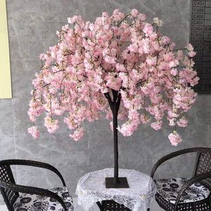Flores decorativas grinaldas de 1,2m de altura 1,4m Simulação de cereja de largura