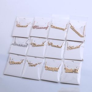 Jóias de prata esterlina Colar de bebê personalizada Nome personalizado Presentes para crianças garotas garotas cadeias pendentes