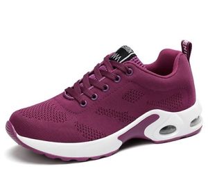 Designer Mulheres Sneakers Rosa Air Almofada Superfície Sapatos Respirável Esportes Trainer Alta Qualidade Lace-up Malha Treinadores Outdoor Runner Shoe 026