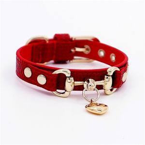 Anpassad design hund katt krage ren handgjord genuiner läder husdjur krage små hundar halsband hund tillbehör pudel bulldog 210729