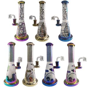 Atacado chuveiro perc hookahs arco-íris colorido type state tubos de água com quartzo banger petróleo Dab equipamento de cachorro 14.5mm articulação feminina ZDWS2005