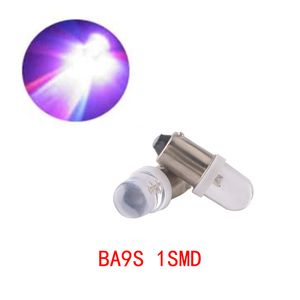 100 pcs RGB BA9S 1SMD Convexo Lâmpadas LED Luzes de Substituição de Carro Wedge Lâmpada Lâmpada Leitura Luz DC 12V