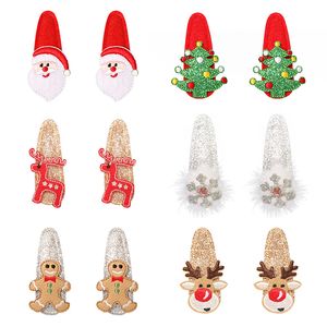 Christmas Hair Clips Cartoon Sequins Children Bangs BB Clip Party Decoration Hairpin Ornaments New Year Gift