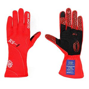 Ny Auto Car Racing Gloves Motocross Handskar Andningsskydd Motstånd Moto Karting Kart Racing Gloves H1022