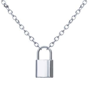 Punk Chain with Lock Necklace for Women Men Padlock Pendant Statement Gothic Cool Collier Femme Fashion Jewelry