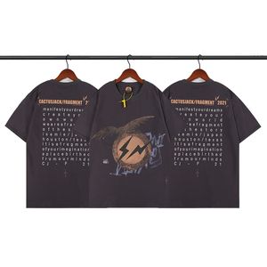 T-shirts Hommes Designer Mens T-shirts Lightning Imprimer High Street Hip Hop Hop Unisexe Cou Couillé Casual T-shirt à manches courtes pour hommes et femmes