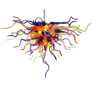 Konstnärliga hängande lampor modern handblåst glas ljuskrona belysningsarmatur inomhus Multi färg anpassade 70 cm