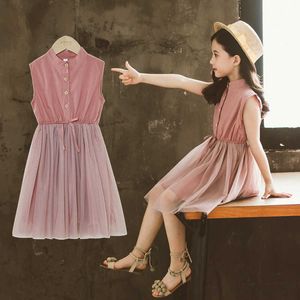 Summer Baby Girl Dress Casual Fashion Kids Girls Abiti per feste e matrimoni Pizzo Princess Abbigliamento per bambini 6 8 10 12 14 anni Q0716