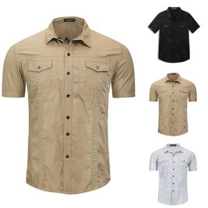 Homens camisetas Mens Exército estilo militar t-shirt de manga curta camisa casual blusa de verão tops