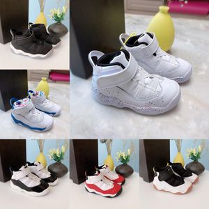 Basketball 11 Children Shoes kids Bred 11s boy girl Infant Toddlers Quality Products sneakers Pink Navy Blue trainers size eur 22-37