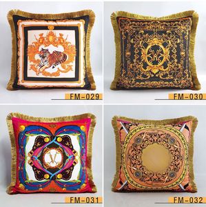 Luxury pillow case designer Signage tassel 20 Avatar patterns printting pillowcase cushion cover 45*45cm for 4 seasons home decorative festival gifts