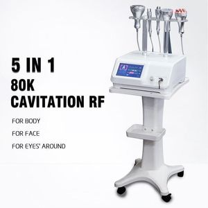 80k 5 em 1 Cavitação Corpo Emagrecimento Máquina de Vácuo RF Celulite Tratamento Pele Apertação Anti Wrinkle Sistema multifuncional para salão de beleza