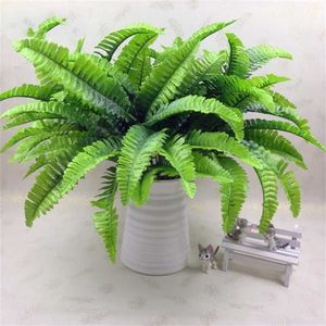 Forquilhas Simulação Ferramenta Grama Verde Planta Artificial Persa Folhas Flores Panelas Pendurar Plantas Home Decoração Acessórios 211120