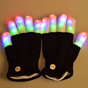 Outdoor-Spiele, 7 Modi, Farben ändern, blinkende LED-Handschuhe für Konzert, Party, Halloween, Weihnachten, Finger blinken, leuchtendes Fingerlicht, leuchtender Handschuh