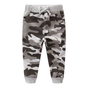 Saltando metros meninos meninas camuflagem camuflagem outono inverno crianças roupas de moda chegada crianças calças calças 210529