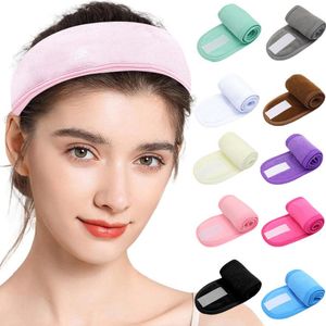 Adjustable Wide Hairband Yoga Spa Bath Shower Makeup Wash Face Cosmetic Headband For Women Ladies Make Up Accessories 10 Colors