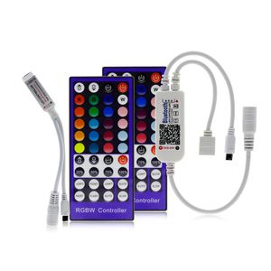 RGBW LED Controller DC12V 40Key IR Fjärrkontroll / Bluetooth-kontroll för RGBW eller RGBWW LED-bandljus