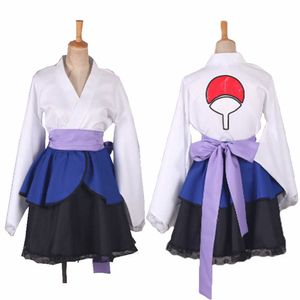 6 Styles Anime Lolita Dress Women Cosplay Costume Akatsuki Kimono Maid Uchiha Sasuke Clothes Suit Y0913