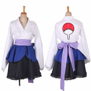 6 Stilleri Anime Lolita Elbise Kadınlar Cosplay Kostüm Akatsuki Kimono Hizmetçi Uchiha Sasuke Giyim Takım Y0913