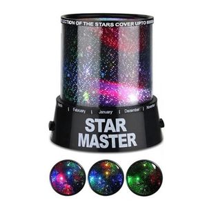 LED Night Lamp Star Moon Party Decoration Master Projektor Nights Light Batteri / USB Powered Novelty Starry Lamps Kids Present Illusion Decors