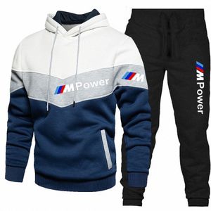 2021 Heren Designer Tracksuits Sweater Hoodie broek Pak plus Velvet Warm Sweatshirt Pullover Winter Mens voetbalshirt Hoogwaardige BMW Casual F98V