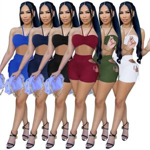 Bulk Sexy Damen Trainingsanzüge Sommer Crop Top Shorts Outfits zweiteiliges Set Casual Sportanzug Verkauf Hosenanzug Damen Kleidung klw7266