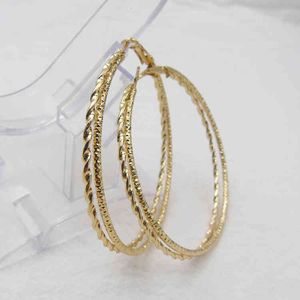 Charms Ear Stud Clip Rings Exaggerated Large Circle Double-layer Twist Korean Fashion Complex