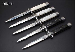 Das 9 Zoll Auto Godfather Stiletto Mafia Klappmesser Taschenmesser 440 Edelstahlklinge Camping taktische Messer Hubertus Solingen Horizontale EDC-Werkzeuge