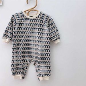 Milancel Spring Baby Ropmersフローラルニット男の子服8柄211011