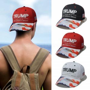 Snapbacks Trump Hat Camuflaje gorra de béisbol gorras de béisbol América Great Hat USA Presidente Elección Americana Bordado Cartas Impresión Sun Hip Hop Hats PEATED CDC02W