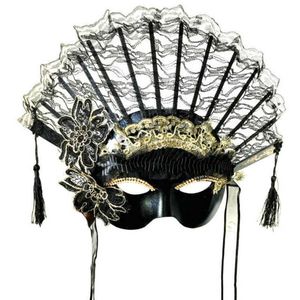 H3419 Kadın Fan Maskesi Parti Cadılar Bayramı Noel Festivali Moda Maskeleri Kadın Venedik Karnaval Masquerade Cosplay Aksesuarları