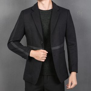 Men's Suits & Blazers High End Brand Casual Fashion Smart Elegant Blazer Jacket Plain Party Business Trendy Thicken Suit Coat Men Clothes 3X