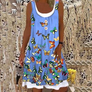 Casual Dresses Women Tropical Print Halter Backless Maxi Klänning Ärmlös Beach Evening Ladies Lång Elegant Robe Femme