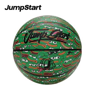 Spalding JRS X Sad Frog Pepe CO Branded Koszykówka Piłka No.7 Pudełko dla chłopaka Camouflage 24K Green Mamba Pamiątka Edycja PU gry Kryty odkryty