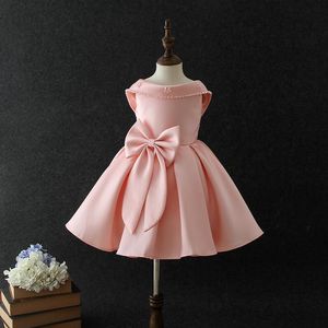 Girl's Dresses 2021 Summer Girls Dress Party Kids Pink Shoulderless Girl Vestido Festa Infantil 3 4 6 8 10 12 Years Old Clothes 184056