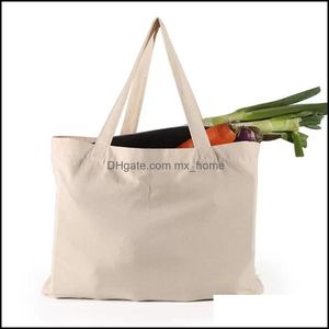 Hängande kök Hushållsorganisation Hem Garden Hanging Baskets Cotton Fruit Shoder Bag med fack Vegetabilisk butik Tote för bröd St
