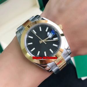 83 Style Wysokiej jakości zegarki GDF 904L 126303 41 mm Miyota 8215 Automatyczne męskie zegarek Sapphire Mirror Black Dial 18K Gold Dwukologowe bransoletki na rękę