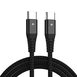 USB c to-type c cables pd 60W سلك الشحن السريع لـ S10 S20 Xiaomi LED ضوء سريع