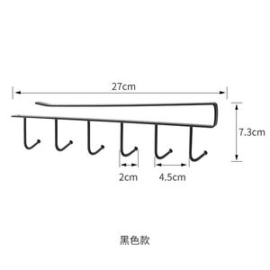 Haczyki szyny magazynowe stojaki szafki haczyka kubek z 6 podwójnym rzędem wisząc do kuchennej łyżki kawy Organizator Ubrania Półka 215e