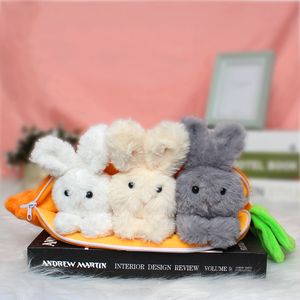 Easter decoration holiday gift toy cute carrot bag 3 rabbit dolls children's birthday Christmas gift