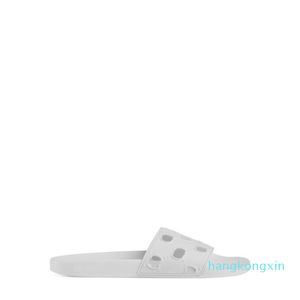 2019 Damen-Slipper aus weißem Gummi, flache Hausschuhe mit ausgeschnittenem Motiv, Größe Euro 35–41