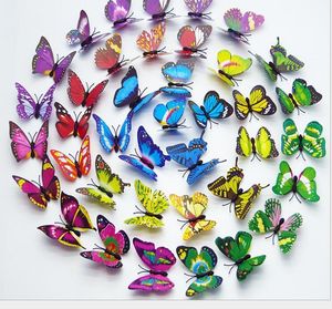 Sztuczny 3d motyl Lodówka Magnes Magnes Lodówka Magnesy Home Decoration Butterfly Lodówka Wklej