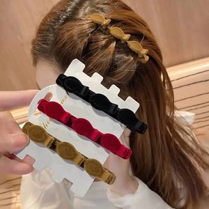 Fermagli per capelli intrecciati semplici alla moda Floccaggio Barrettes a doppio strato Donna Ragazze Forcine per capelli Donna Copricapo Accessori per capelli