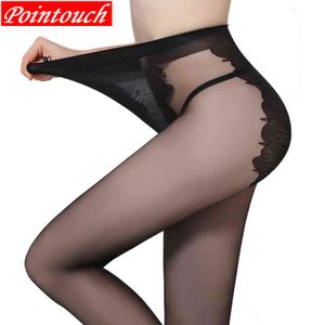 Pointouch Sexy Meias Verão Talés Fino Alto Elástico Underwear Mulheres Lingerie Nylon Mantyhose Longo Coxa Medias Menina Panty Y1130