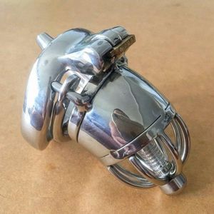 Design 70mm Length Stainless Steel Super Small Male Chastity Device With Catheter And Anti-off Version 2.75" Short Cock Cage For BDSM