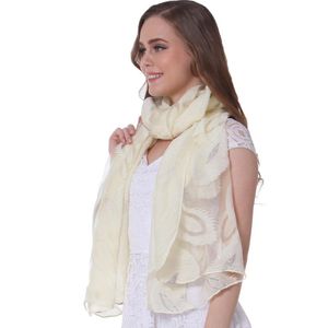 Lenços moda lenço de seda xaile wrap hijab voile qualidade superior lurex pavão pavão design casamento presente branco marfim creme